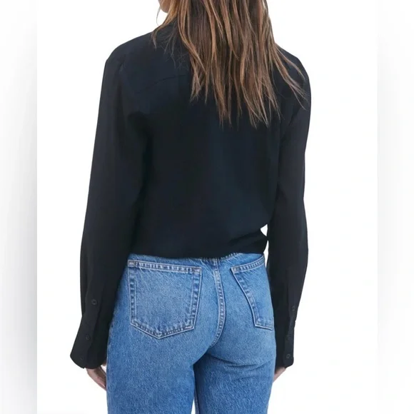 Reformation Hansen Tie Front Button-Up Women’s Shirt Size M. - Picture 11 of 11